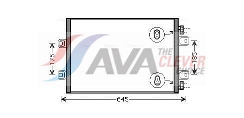 Condenseur, climatisation (Radiateur de climatisation) AVA Deutschland GmbH ref. RTA5406