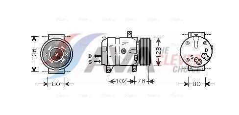 Compresor, aire acondicionado AVA Deutschland GmbH ref. RTAK069