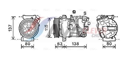 Compresor, aire acondicionado AVA Deutschland GmbH ref. RTAK491