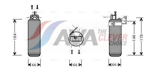 Filtre déshydrateur du circuit de climatisation AVA Deutschland GmbH ref. RTD019