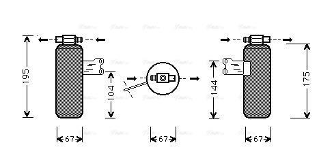 Filtre déshydrateur du circuit de climatisation AVA Deutschland GmbH RTD027