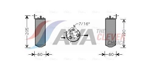 Filtre déshydrateur du circuit de climatisation AVA Deutschland GmbH ref. RTD036