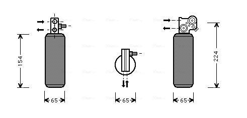 Filtre déshydrateur du circuit de climatisation AVA Deutschland GmbH RTD254