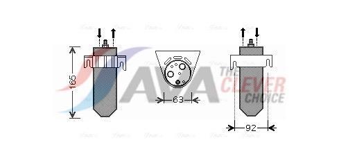 Filtre déshydrateur du circuit de climatisation AVA Deutschland GmbH ref. RTD378