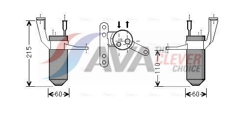 Filtre déshydrateur du circuit de climatisation AVA Deutschland GmbH ref. RTD428