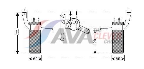 Filtre déshydrateur du circuit de climatisation AVA Deutschland GmbH ref. RTD442