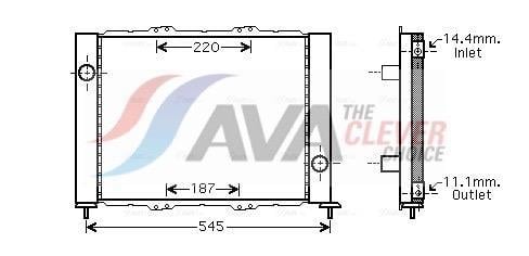 Module de refroidissement (Radiateur et condenseur de climatisation) AVA Deutschland GmbH ref. RTM388