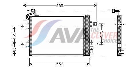 Condenseur, climatisation (Radiateur de climatisation) AVA Deutschland GmbH SAA5007D