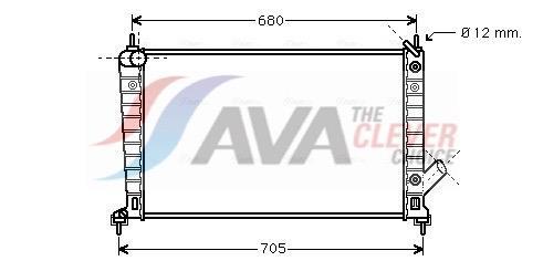 Radiateur moteur (Radiateur de refroidissement) AVA Deutschland GmbH ref. SB2062