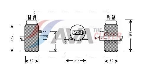 Filtre déshydrateur du circuit de climatisation AVA Deutschland GmbH ref. SBD043