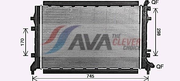 Radiateur moteur (Radiateur de refroidissement) AVA Deutschland GmbH ref. ST2048