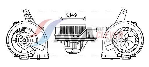 Pulseur d'air habitacle (Ventilateur habitacle) AVA Deutschland GmbH ref. ST8044