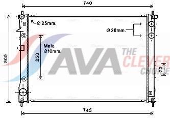 Radiateur moteur (Radiateur de refroidissement) AVA Deutschland GmbH ref. SU2091