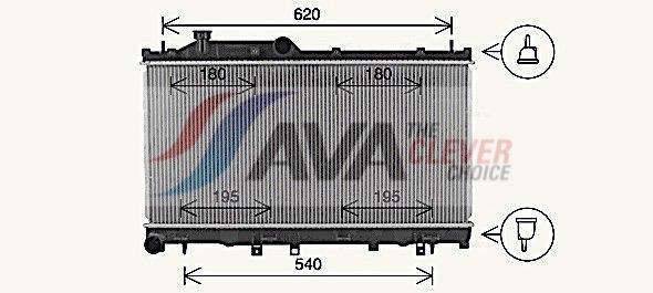Radiateur moteur (Radiateur de refroidissement) AVA Deutschland GmbH ref. SU2110