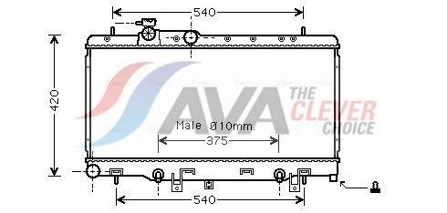 Radiateur moteur (Radiateur de refroidissement) AVA Deutschland GmbH ref. SUA2053