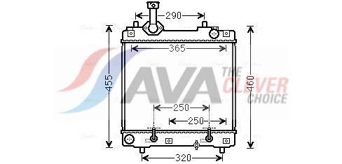 Radiateur moteur (Radiateur de refroidissement) AVA Deutschland GmbH ref. SZ2114