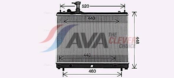 Radiateur moteur (Radiateur de refroidissement) AVA Deutschland GmbH SZ2161