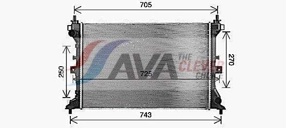 Radiateur moteur (Radiateur de refroidissement) AVA Deutschland GmbH SZ2166