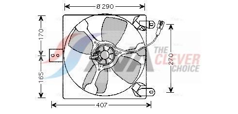 Ventilateur de refroidissement du moteur (Motoventilateur) AVA Deutschland GmbH SZ7501