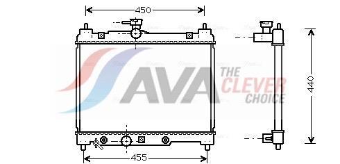 Radiateur moteur (Radiateur de refroidissement) AVA Deutschland GmbH ref. TO2287