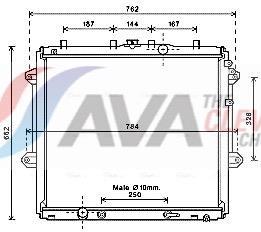 Radiateur moteur (Radiateur de refroidissement) AVA Deutschland GmbH ref. TO2616