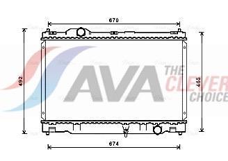 Radiateur moteur (Radiateur de refroidissement) AVA Deutschland GmbH ref. TO2669