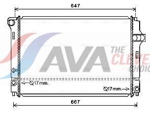 Radiateur moteur (Radiateur de refroidissement) AVA Deutschland GmbH ref. TO2700