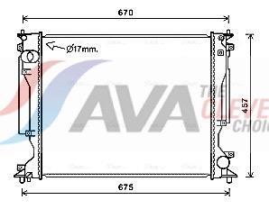 Radiateur moteur (Radiateur de refroidissement) AVA Deutschland GmbH ref. TO2717