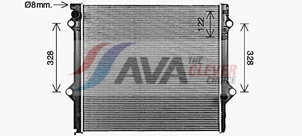 Radiateur moteur (Radiateur de refroidissement) AVA Deutschland GmbH TO2788