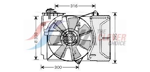 Ventilateur de refroidissement du moteur (Motoventilateur) AVA Deutschland GmbH TO7503