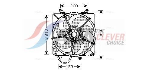 Ventilateur de refroidissement du moteur (Motoventilateur) AVA Deutschland GmbH TO7506
