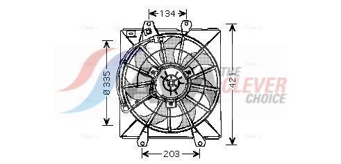 Ventilateur de refroidissement du moteur (Motoventilateur) AVA Deutschland GmbH TO7507