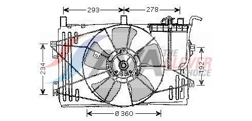 Ventilateur de refroidissement du moteur (Motoventilateur) AVA Deutschland GmbH TO7508