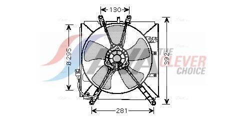 Ventilateur de refroidissement du moteur (Motoventilateur) AVA Deutschland GmbH TO7512