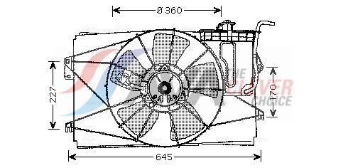 Ventilateur de refroidissement du moteur (Motoventilateur) AVA Deutschland GmbH TO7524