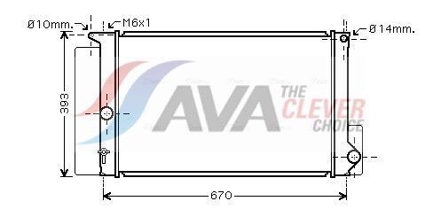 Radiateur moteur (Radiateur de refroidissement) AVA Deutschland GmbH TOA2397
