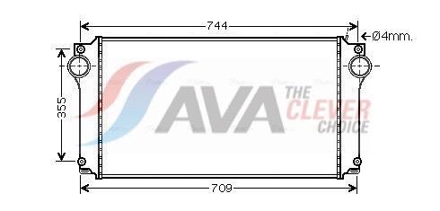 Intercooler, échangeur (Refroidisseur d'air) AVA Deutschland GmbH ref. TOA4362