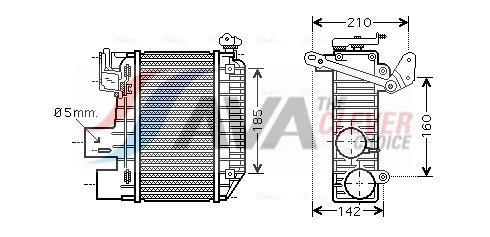 Intercooler permutador ar-ar AVA Deutschland GmbH ref. TOA4365