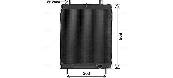 Radiateur moteur (Radiateur de refroidissement) AVA Deutschland GmbH ref. UG2005