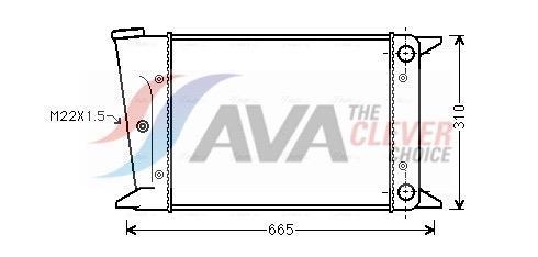 Radiateur moteur (Radiateur de refroidissement) AVA Deutschland GmbH ref. VN2044