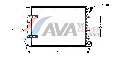 Radiateur moteur (Radiateur de refroidissement) AVA Deutschland GmbH ref. VN2048