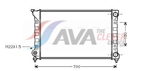 Radiateur moteur (Radiateur de refroidissement) AVA Deutschland GmbH ref. VN2072