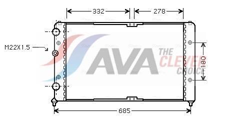 Radiateur moteur (Radiateur de refroidissement) AVA Deutschland GmbH VN2191