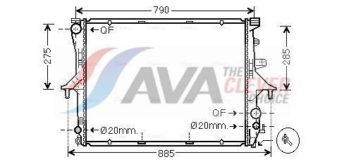 Radiateur moteur (Radiateur de refroidissement) AVA Deutschland GmbH ref. VN2198
