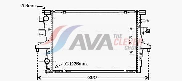 Radiateur moteur (Radiateur de refroidissement) AVA Deutschland GmbH ref. VN2230