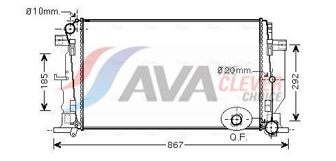 Radiateur moteur (Radiateur de refroidissement) AVA Deutschland GmbH VN2279