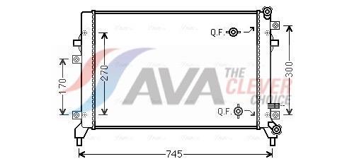 Radiateur moteur (Radiateur de refroidissement) AVA Deutschland GmbH ref. VN2295