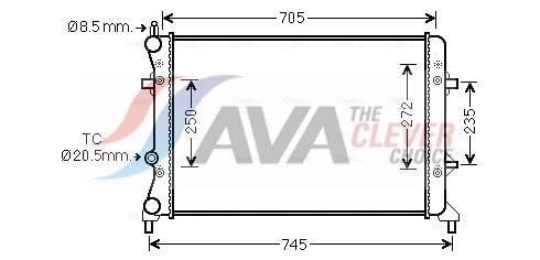 Radiateur moteur (Radiateur de refroidissement) AVA Deutschland GmbH ref. VN2359