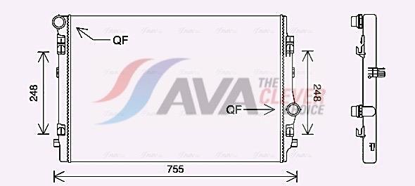 Radiateur moteur (Radiateur de refroidissement) AVA Deutschland GmbH ref. VN2398