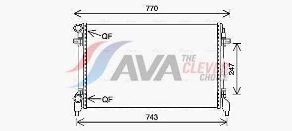 Radiateur moteur (Radiateur de refroidissement) AVA Deutschland GmbH VN2402